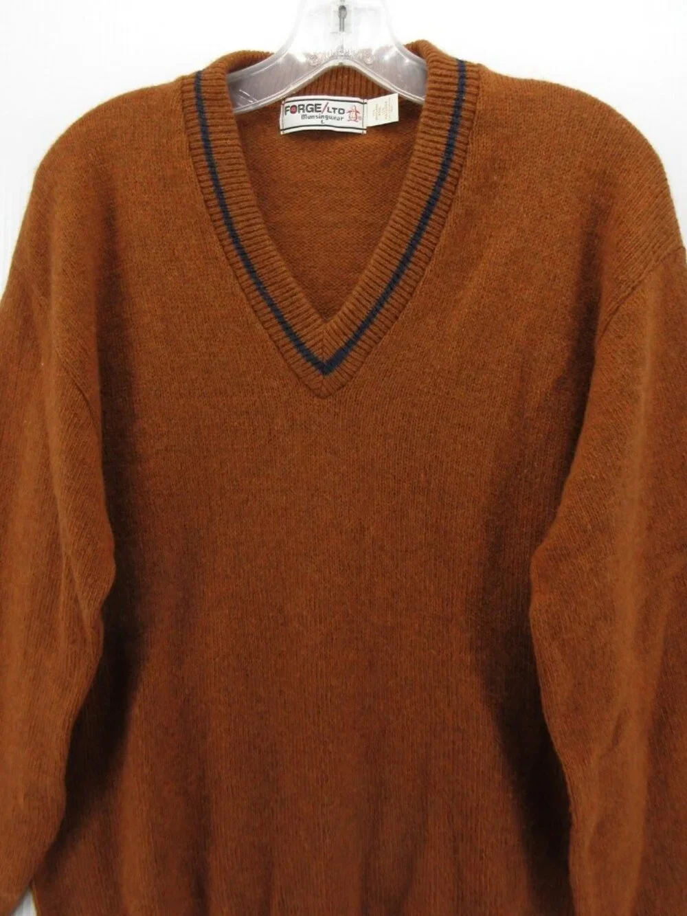 VINTAGE Munsingwear Sweater Large Burnt Shetland Wool 70s 80s USA